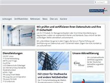 Tablet Screenshot of datenschutz-cert.de